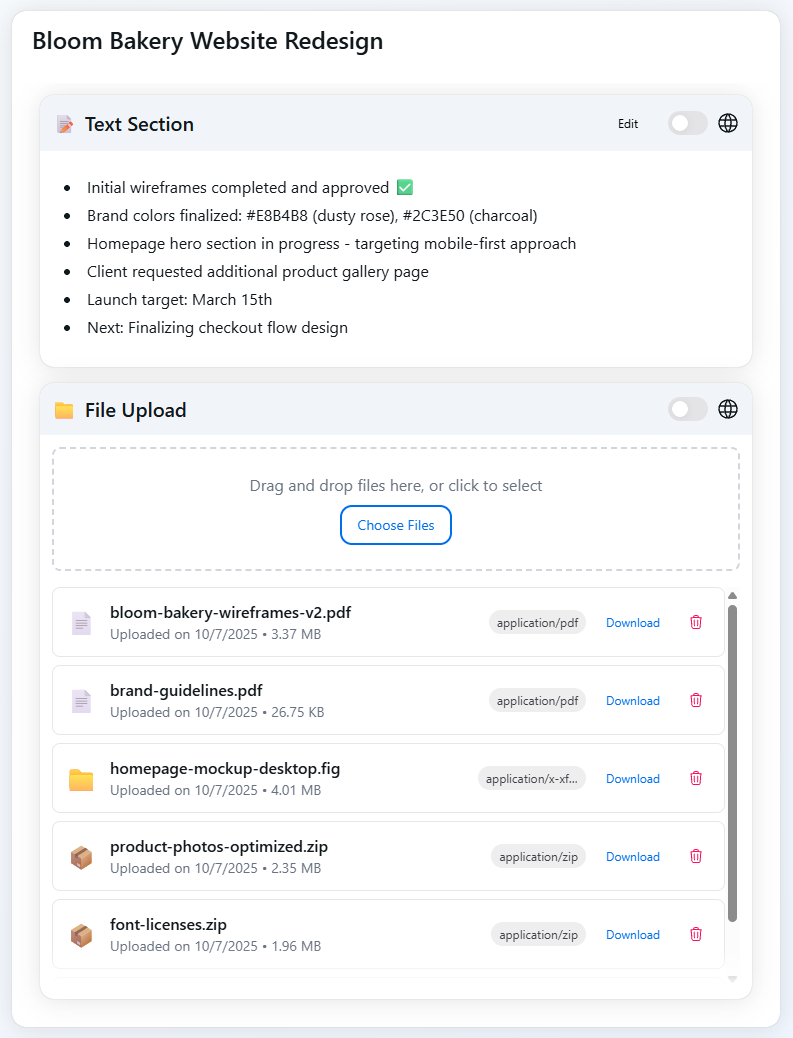 ClientDock portal screenshot
